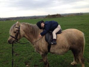 Fergus and his Welsh Section A mare, Tory in their Pony Saddle company First Saddle, native Pony Fit.